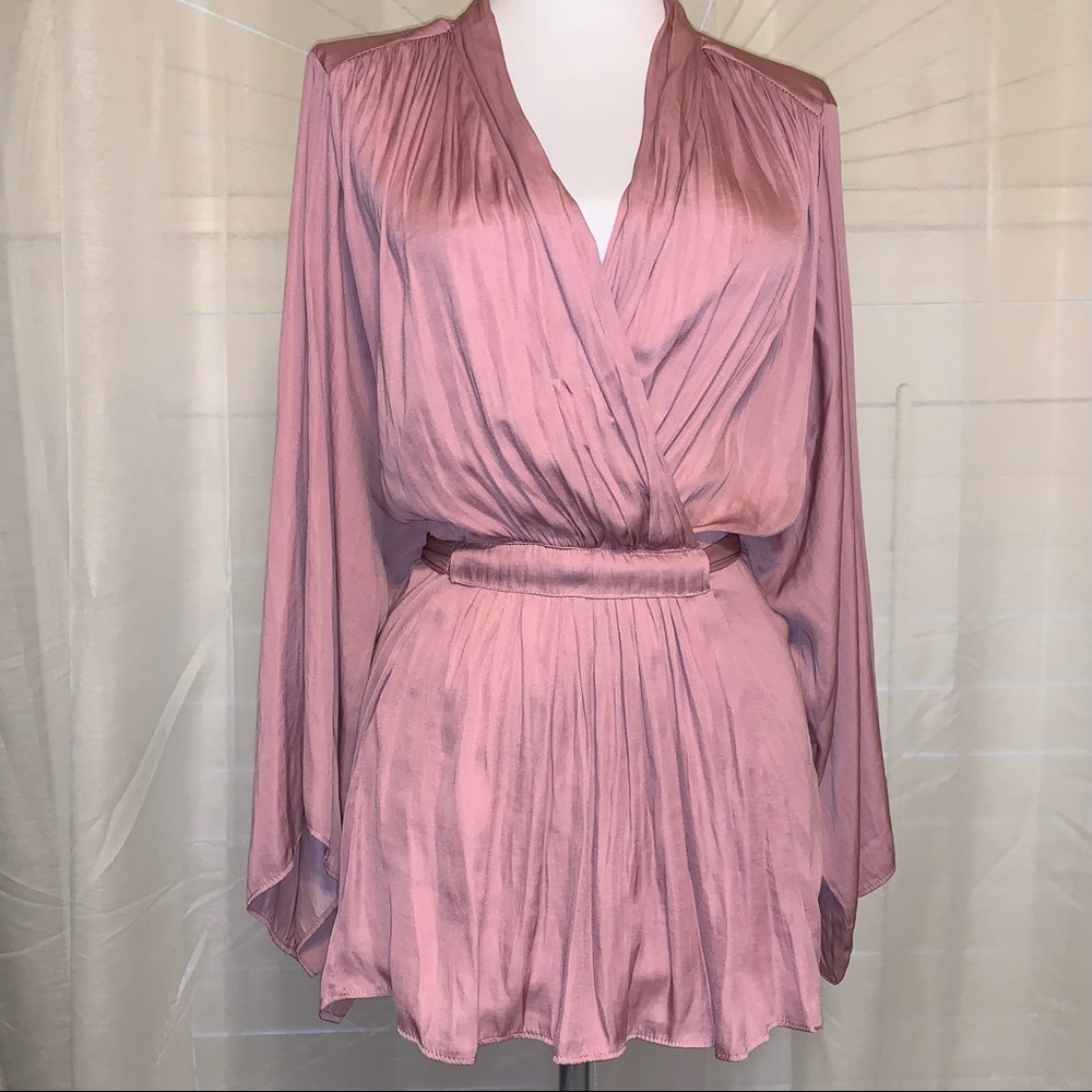 NWT Mustard Seed Pink Peasant Top